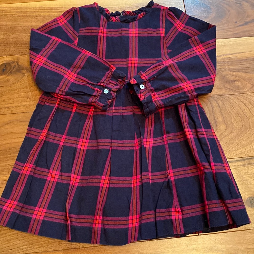 Jacadi navy and pink plaid dress. Size 36 months. Perfect condition.